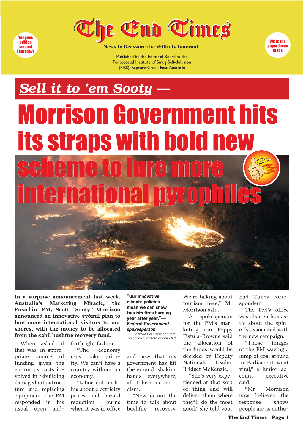 The End Times the End Times Morrison Government Hits Its Straps