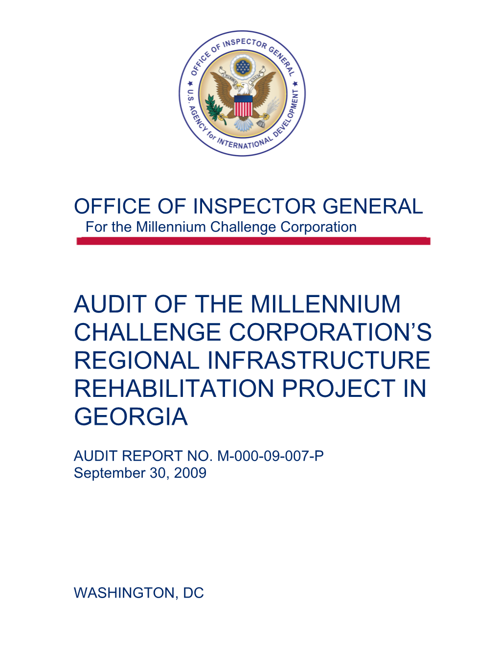 Audit of the Millennium Challenge Corporation's