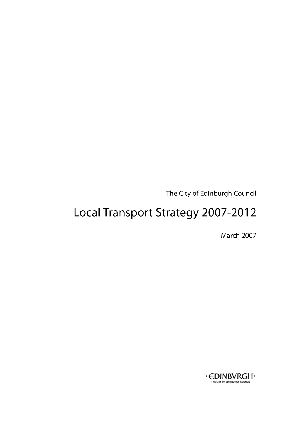 Local Transport Strategy 2007-2012