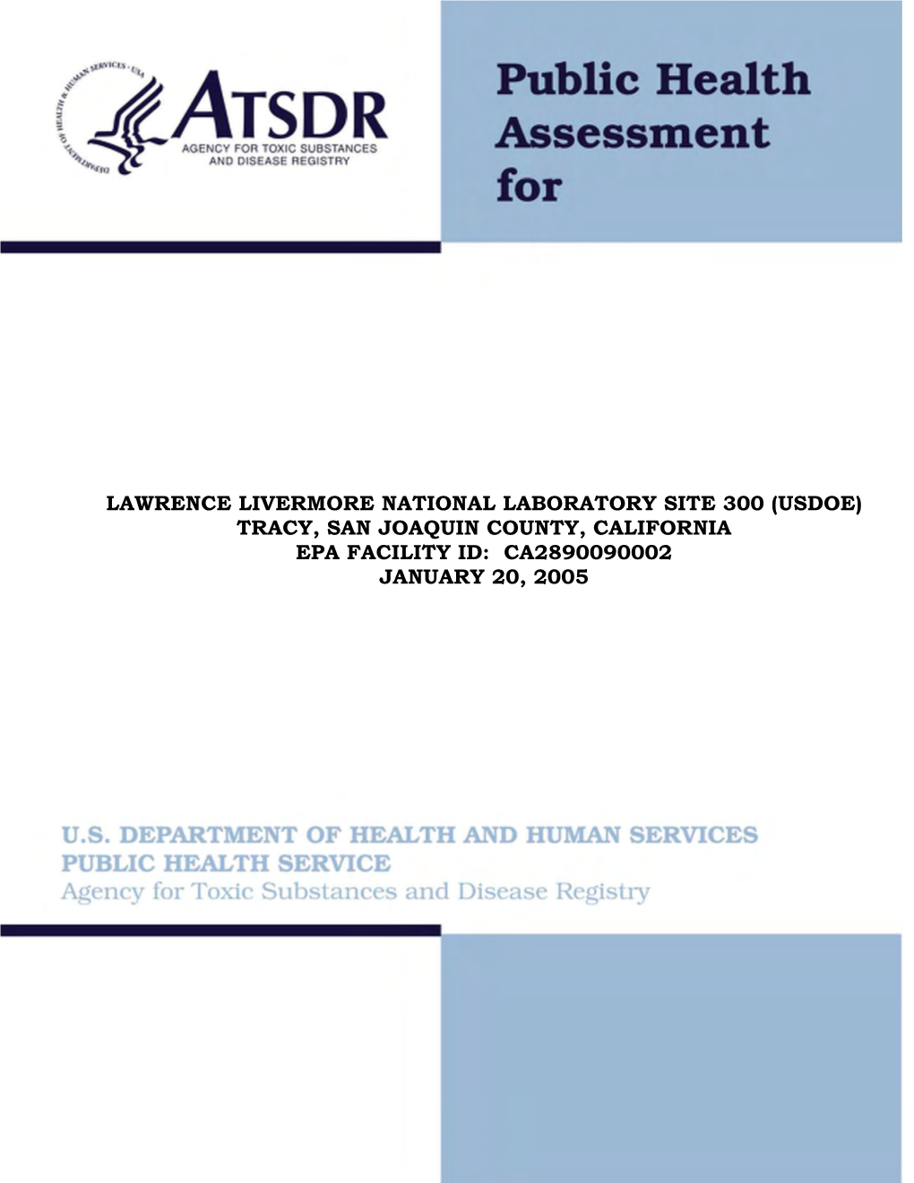 Lawrence Livermore National Laboratory Site 300 (Usdoe