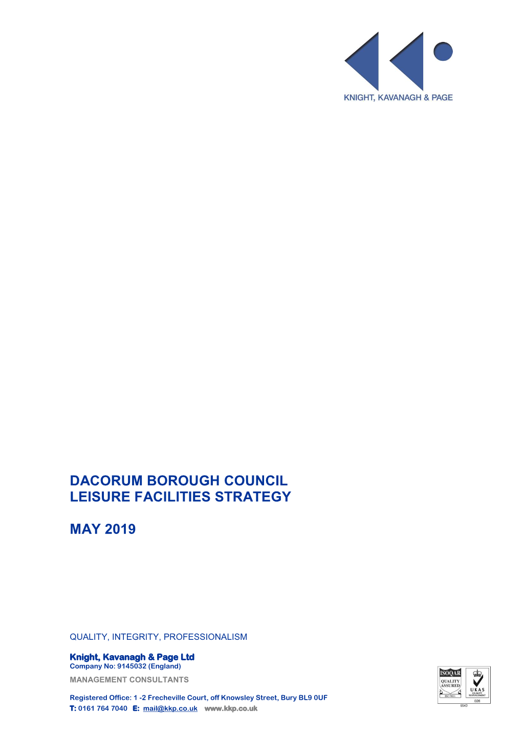 Leisure Facilities Strategy May 2019