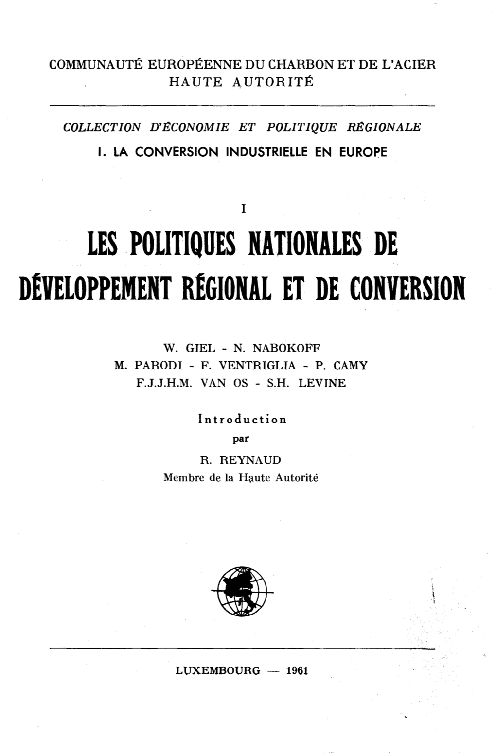 Les Politiques Nationales De Developpement Regional Et De Conversion