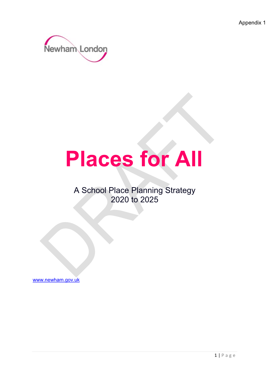 Places for All – the School Place Planning Strategy