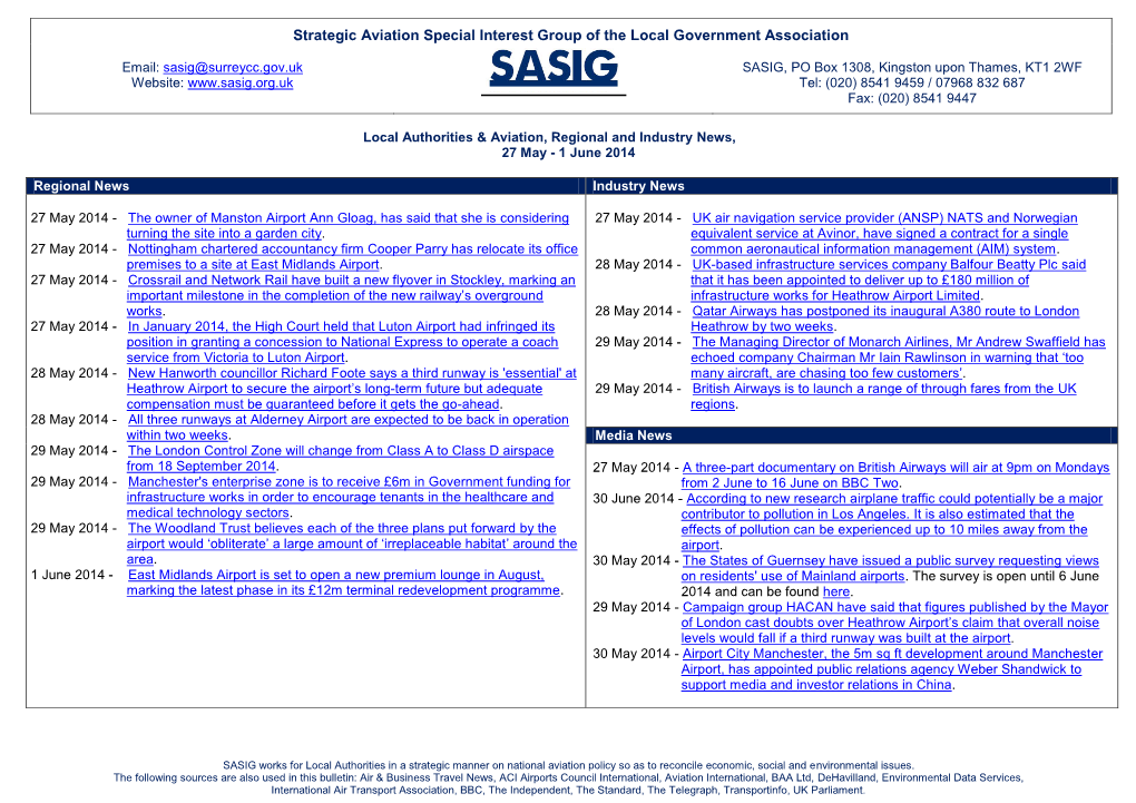 SASIG Regional&Industrynews Bulletin 27