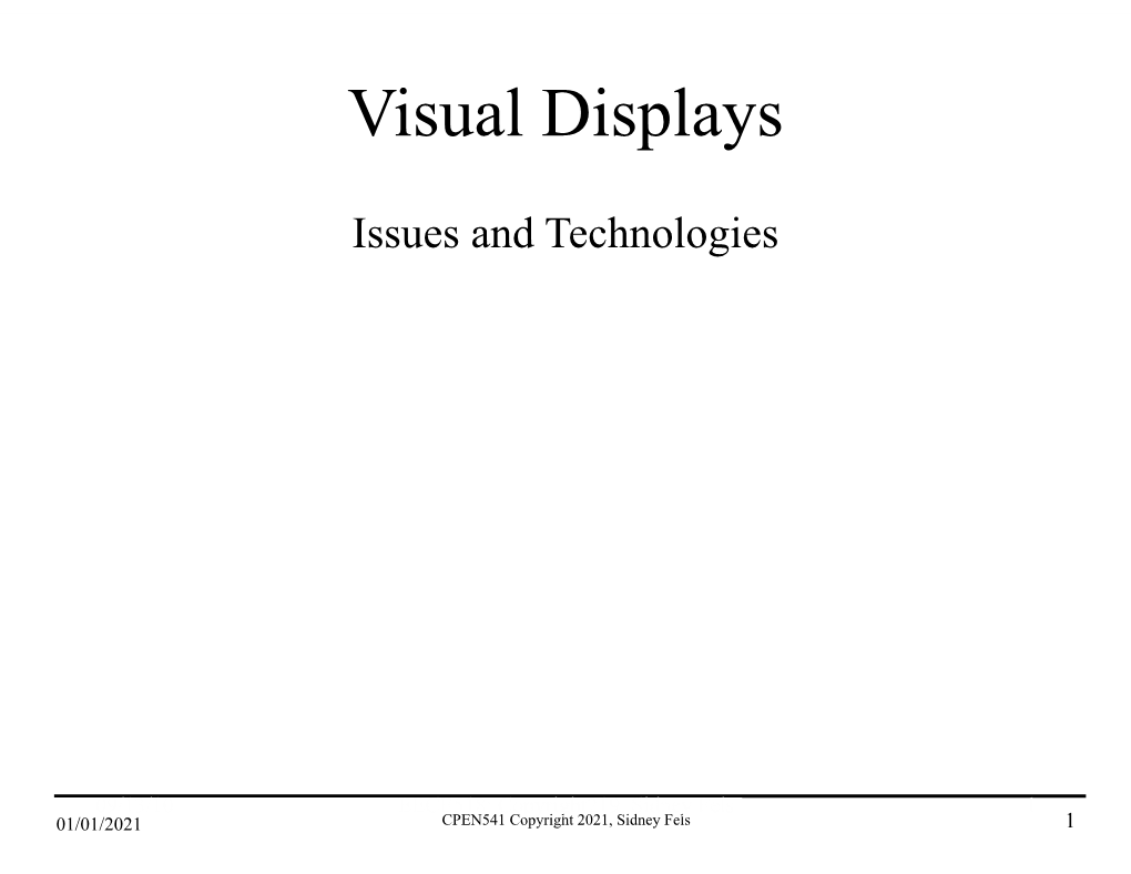 Visual Displays