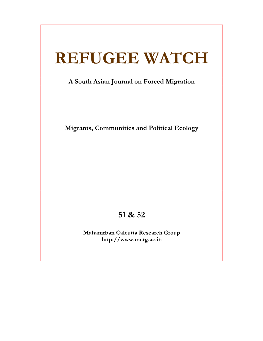 Refugee Watch