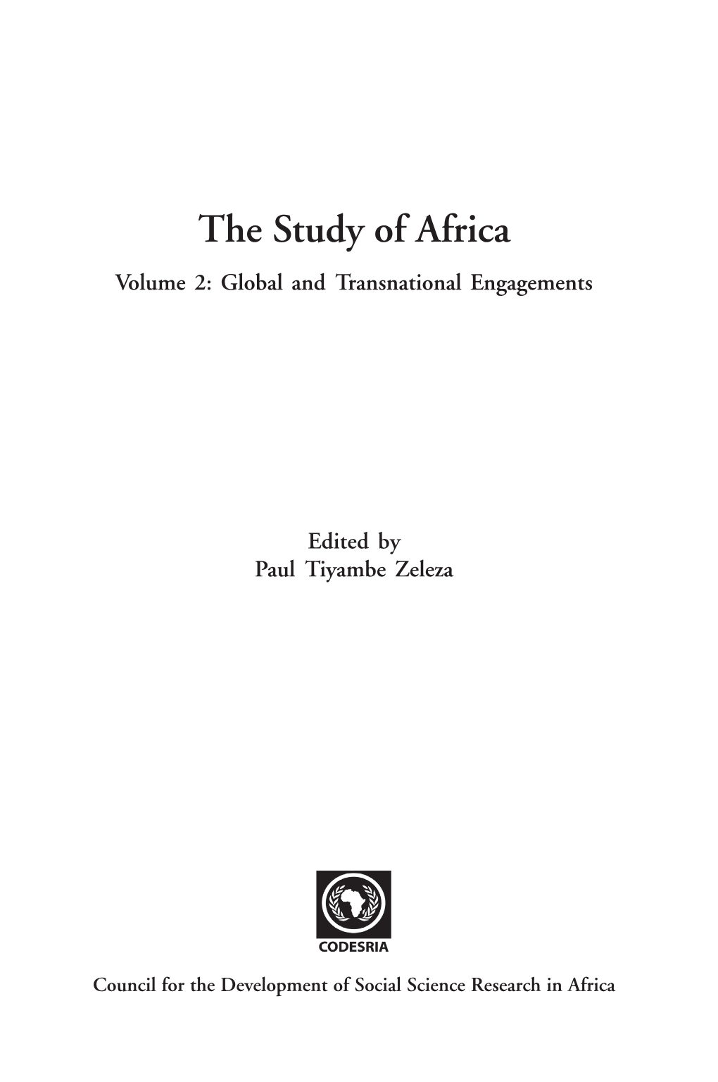 The Study of Africa Vol 2