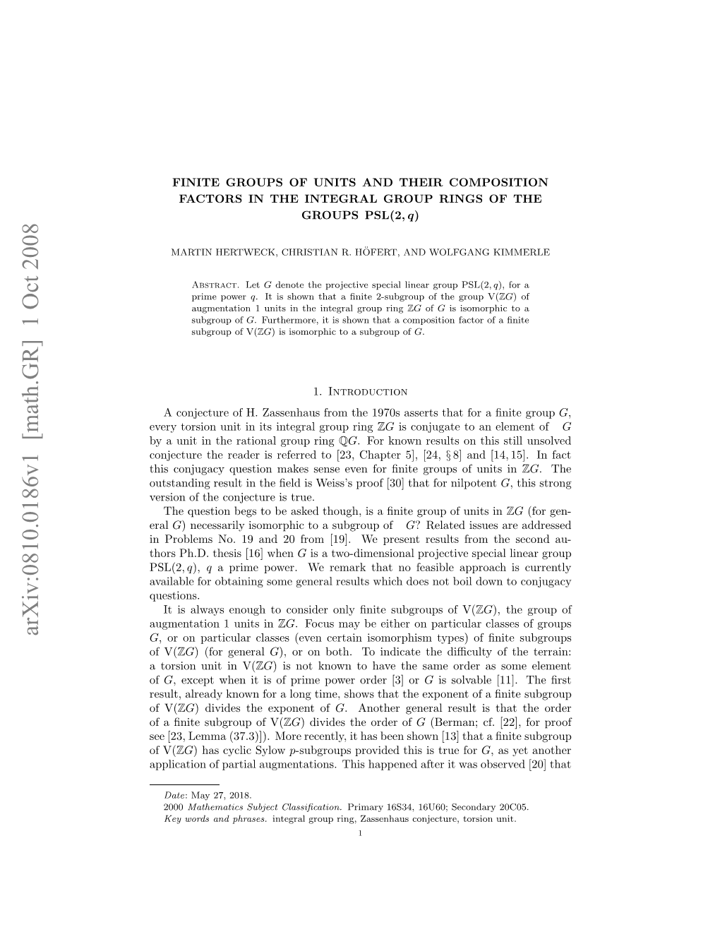 Finite Groups of Units and Their Composition Factors in the Integral