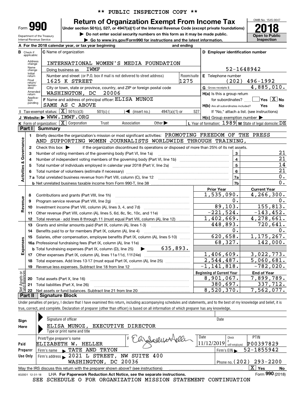 2018-2019 IRS Form