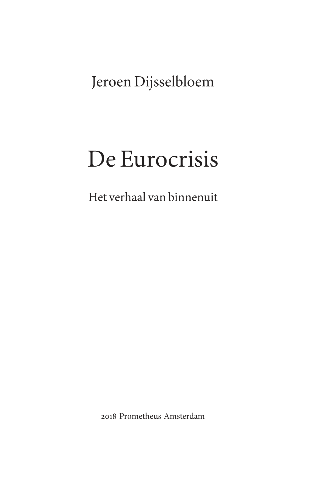 De Eurocrisis