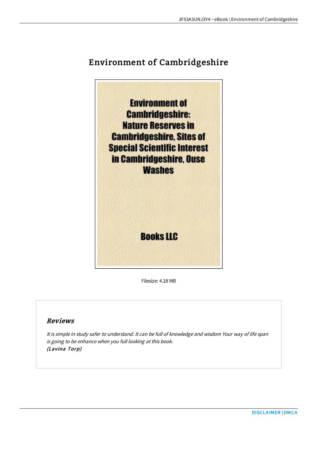 Download Book « Environment of Cambridgeshire