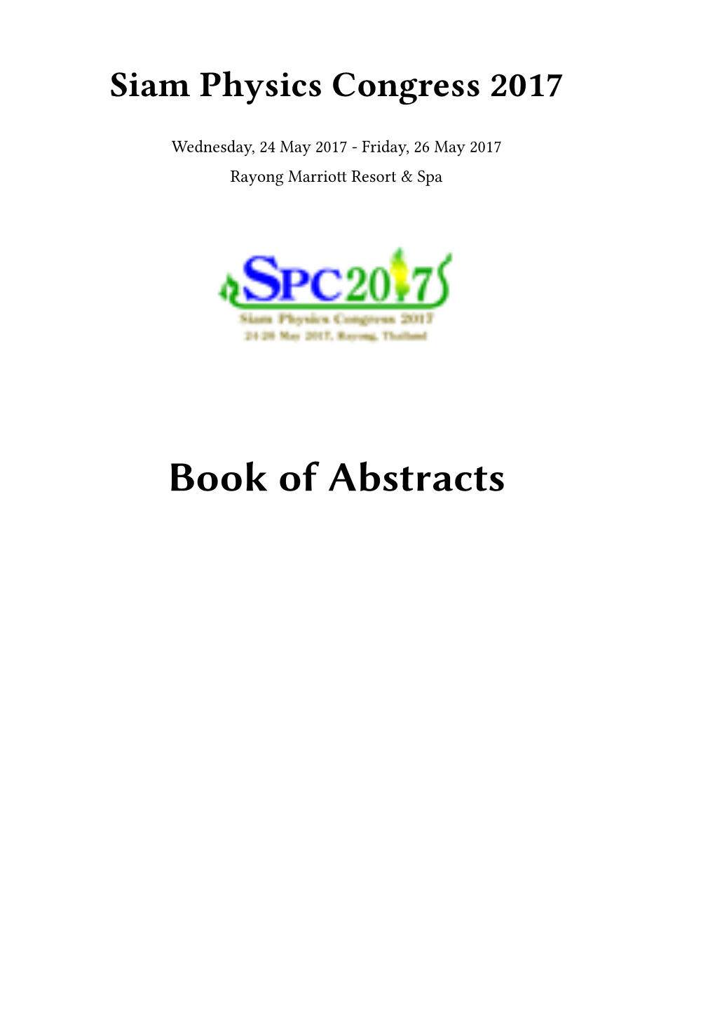 Book of Abstracts Ii Contents