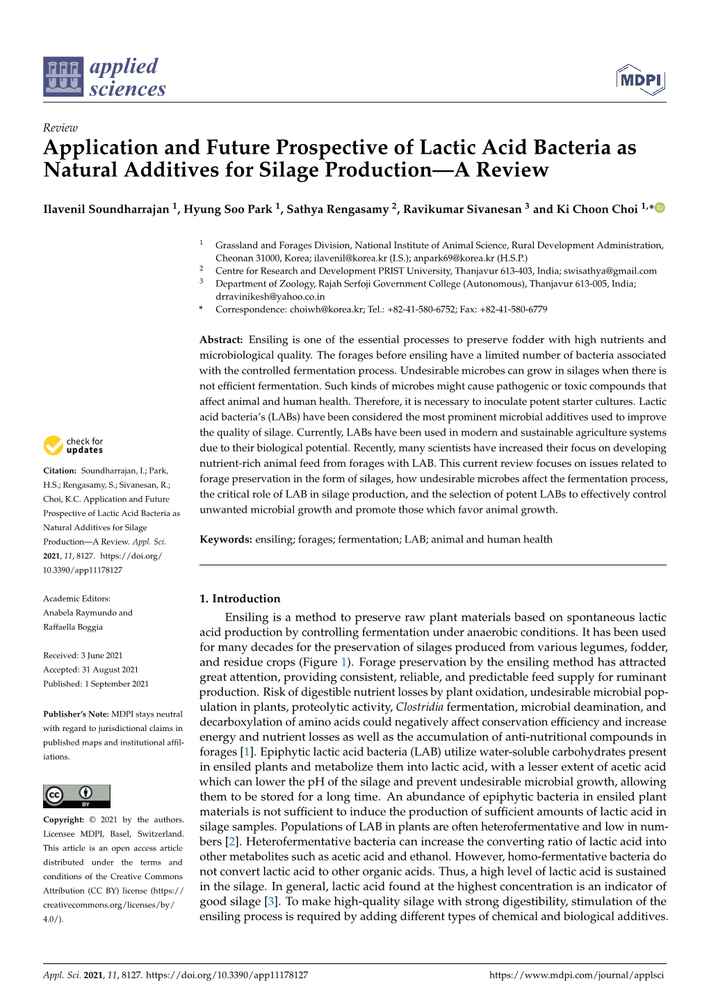 Application and Future Prospective of Lactic Acid Bacteria As Natural Additives for Silage Production—A Review