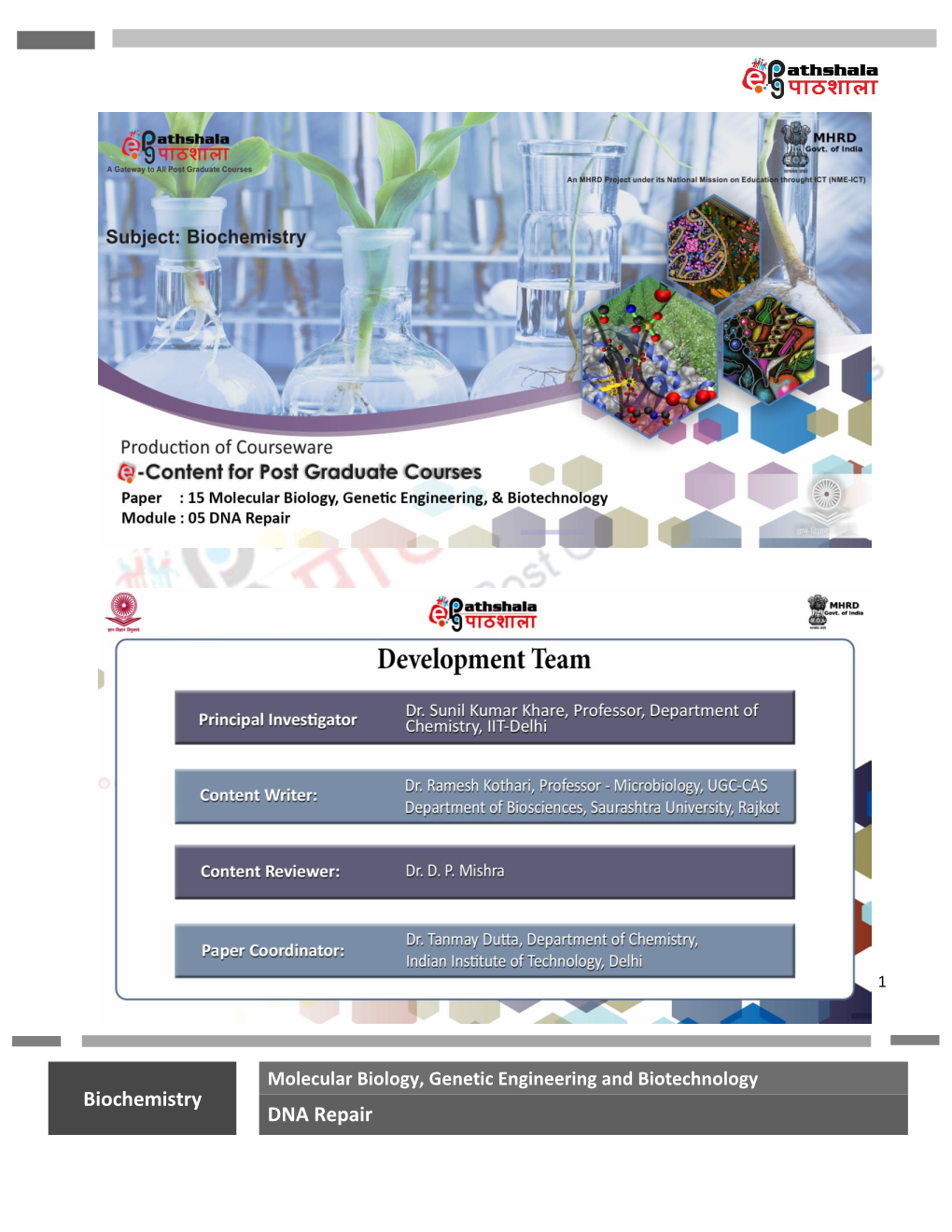 Biochemistry DNA Repair