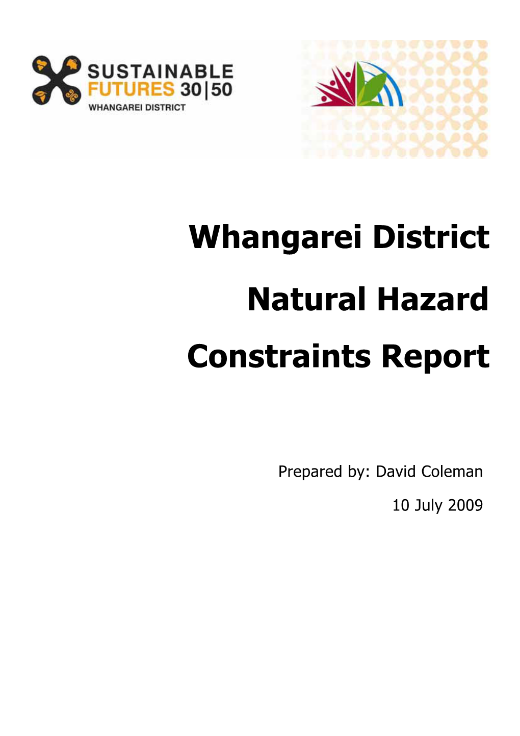 Whangarei District Natural Hazards Constraints Report