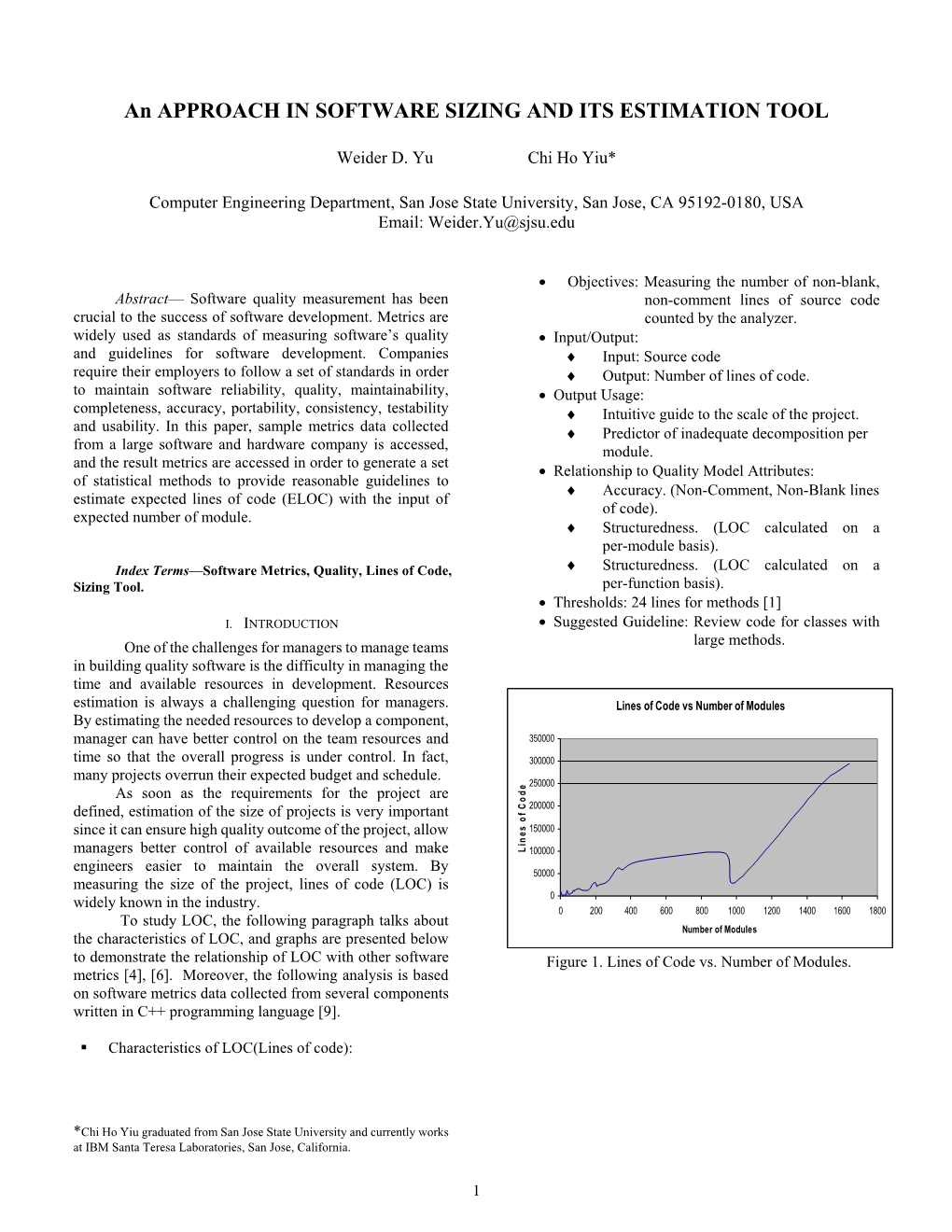 An APPROACH in SOFTWARE SIZING and ITS ESTIMATION TOOL