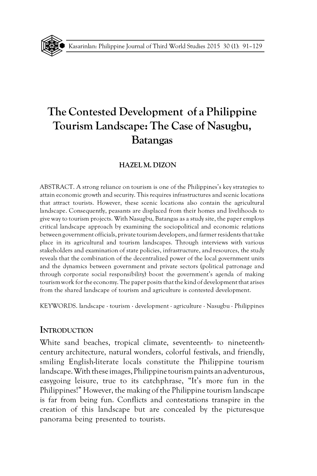 The Case of Nasugbu, Batangas