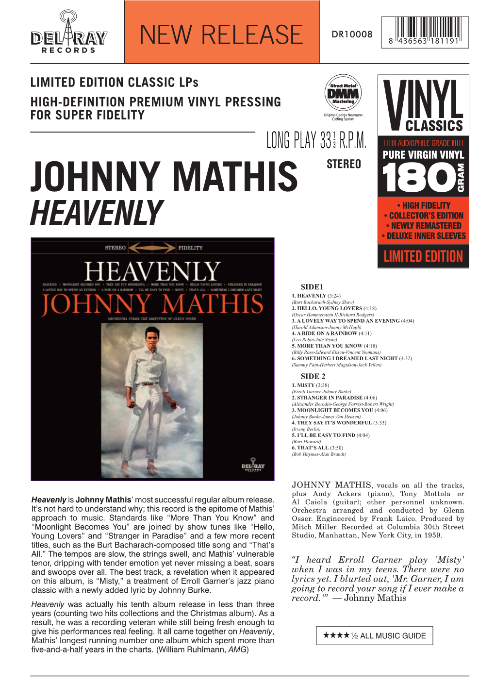 Johnny Mathis Stereo Heavenly