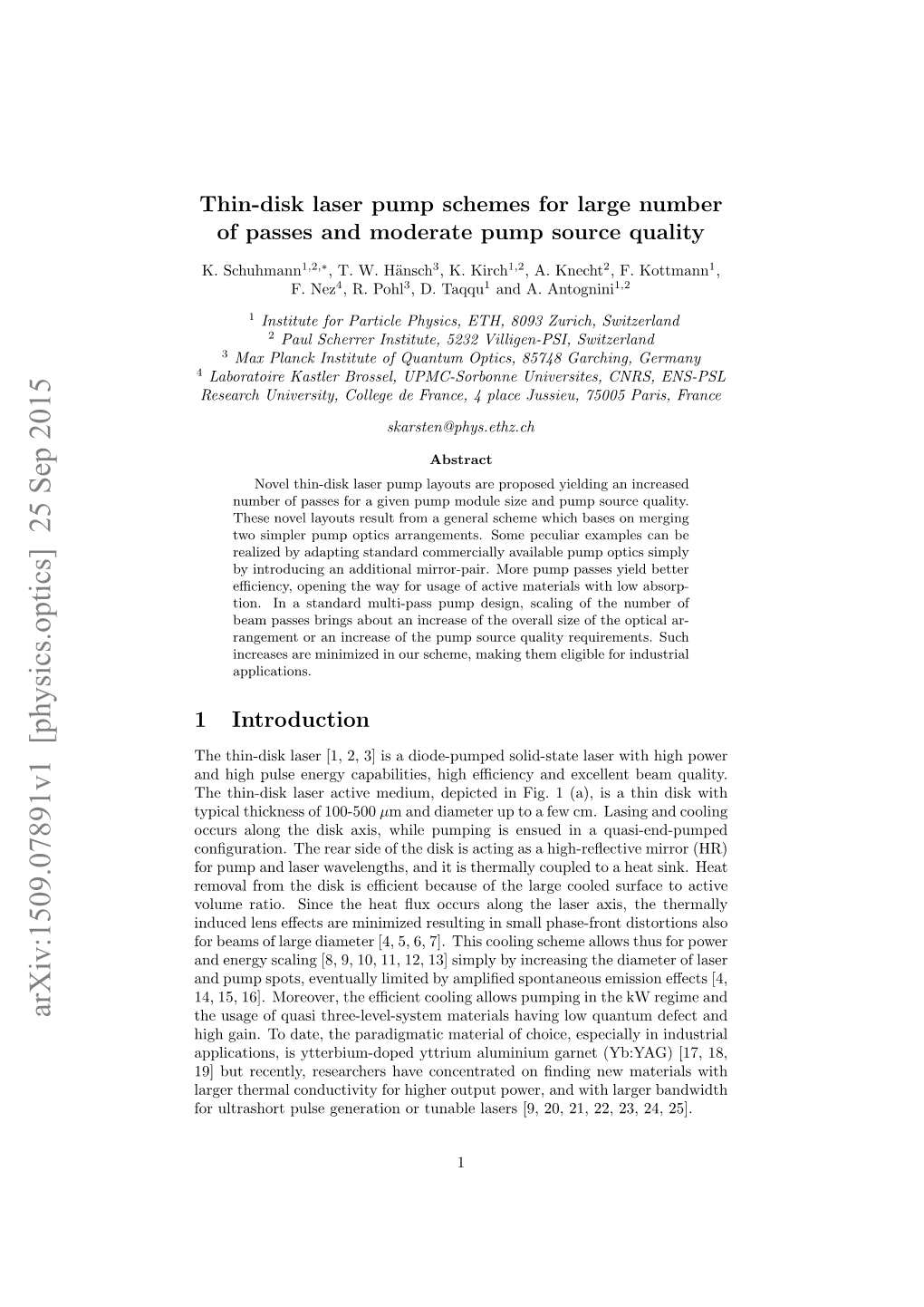 Thin-Disk Laser Pump Schemes for Large Number of Passes and Moderate Pump Source Quality