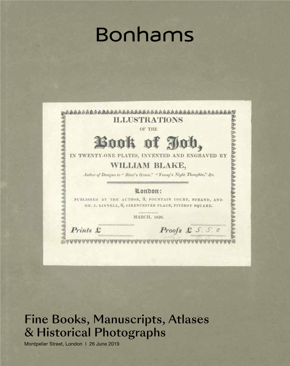 Fine Books, Manuscripts, Atlases & Historical Photographs