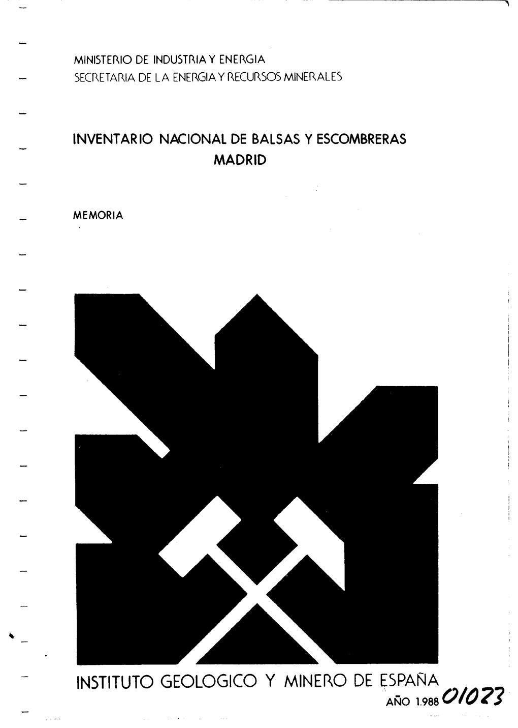 Inventario Nacional De Balsas Y Escombreras Madrid