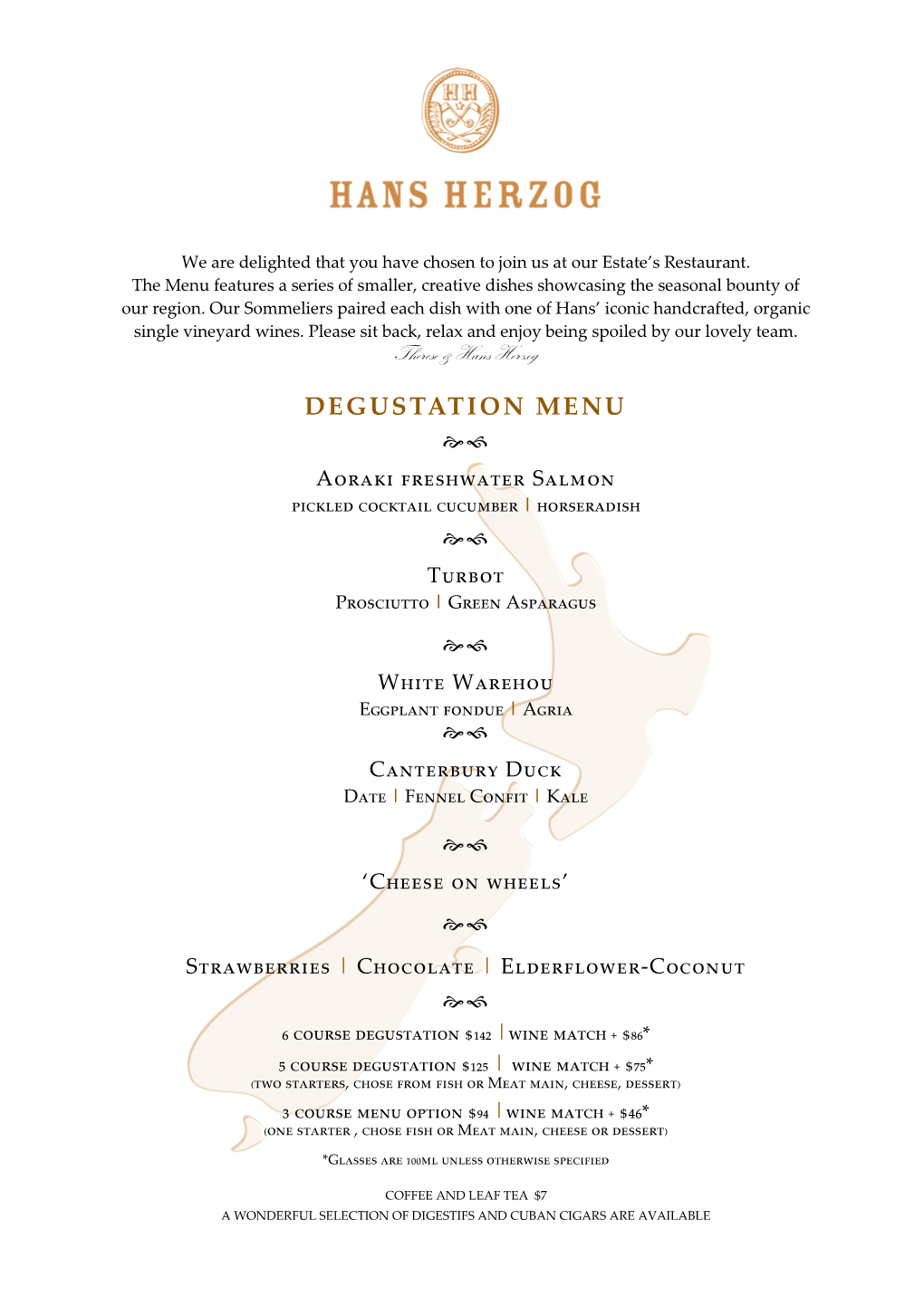 Degustation Menu