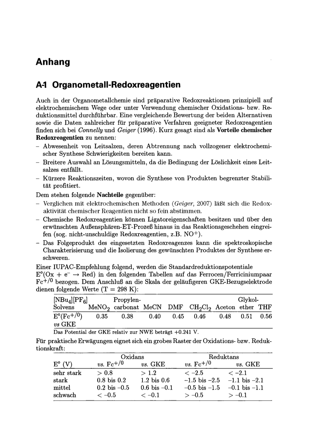 Anhang A-10Rganometali-Redoxreagentien