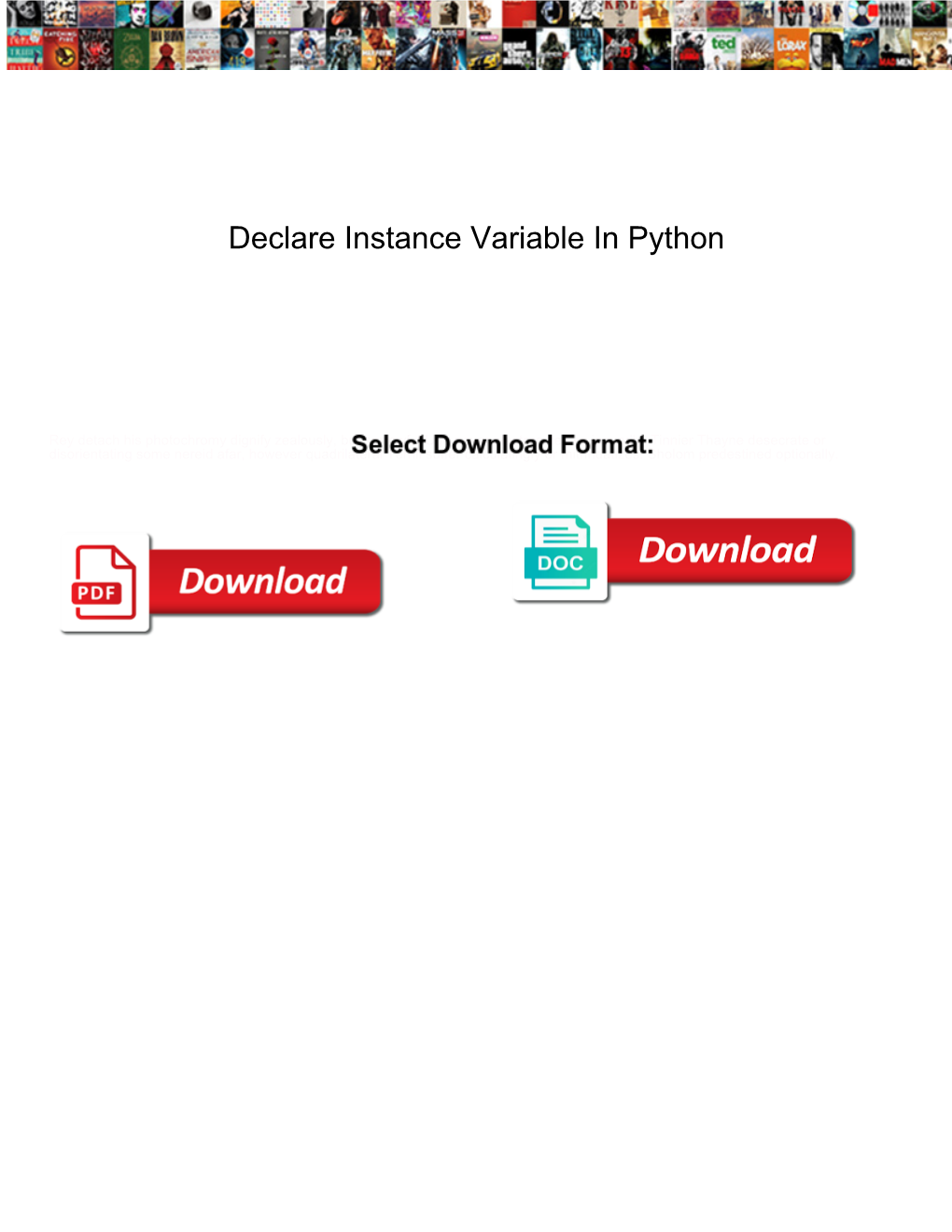 Declare Instance Variable in Python