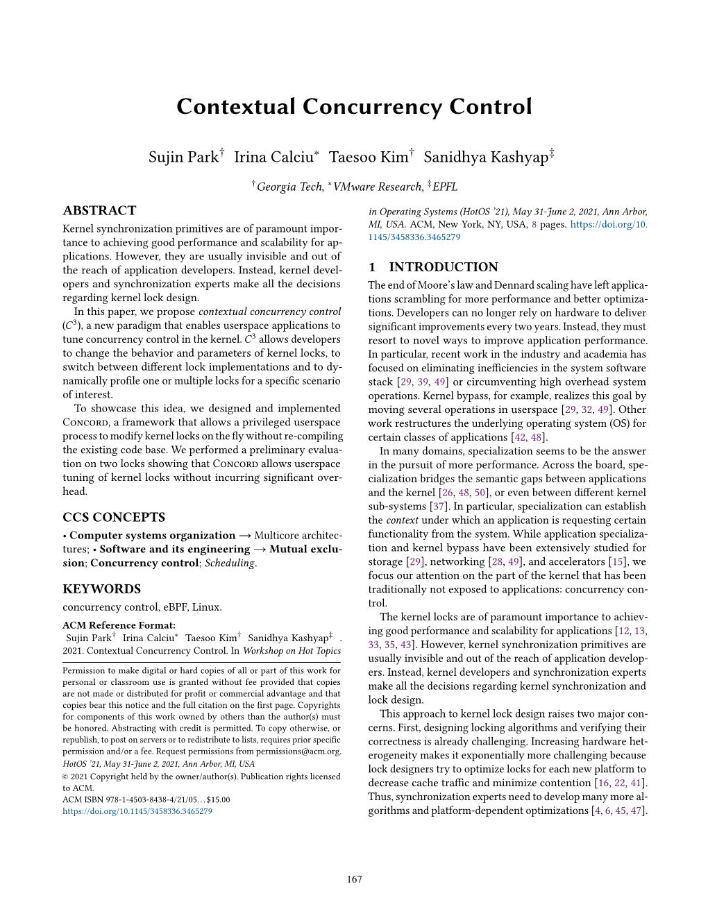 Contextual Concurrency Control