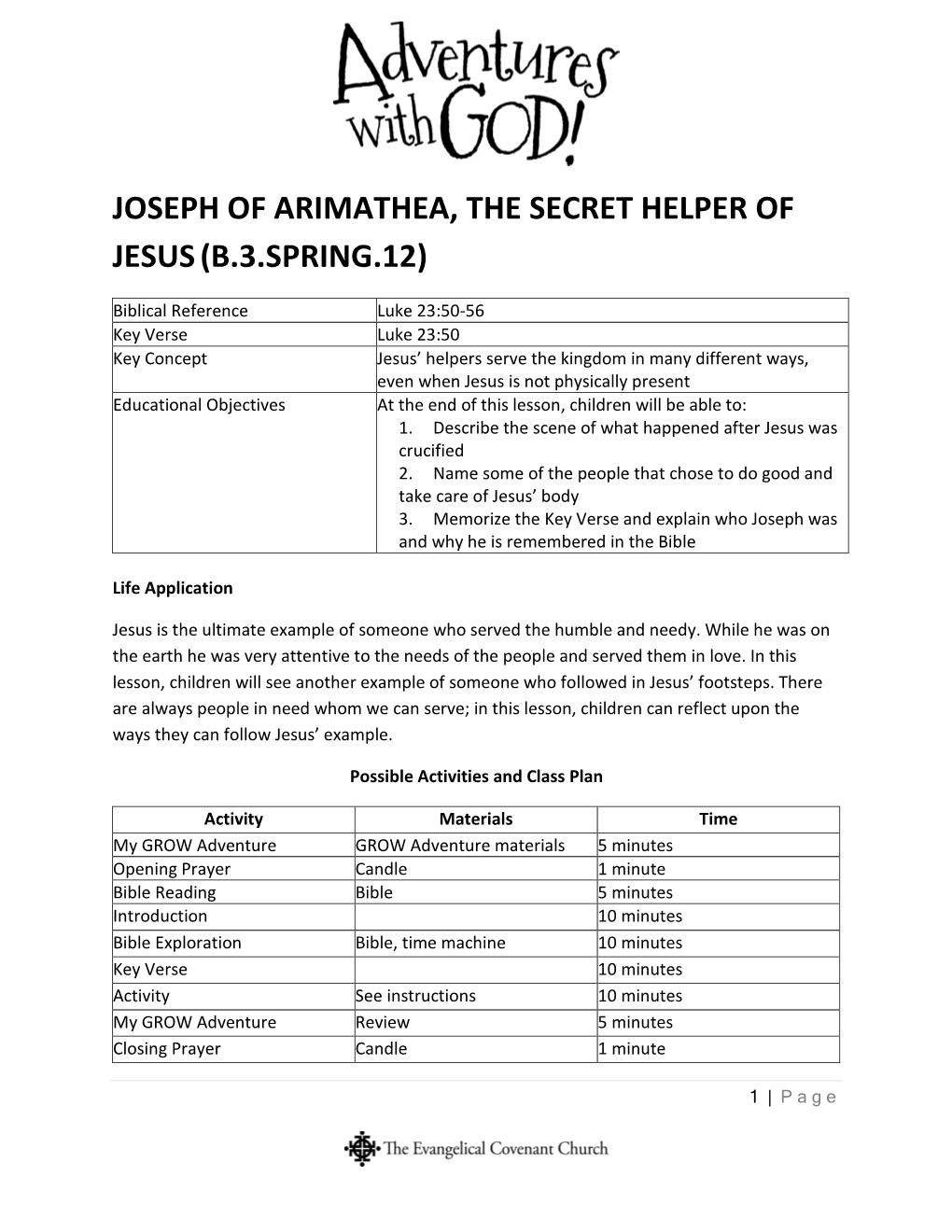 Joseph of Arimathea, the Secret Helper of Jesus(B.3