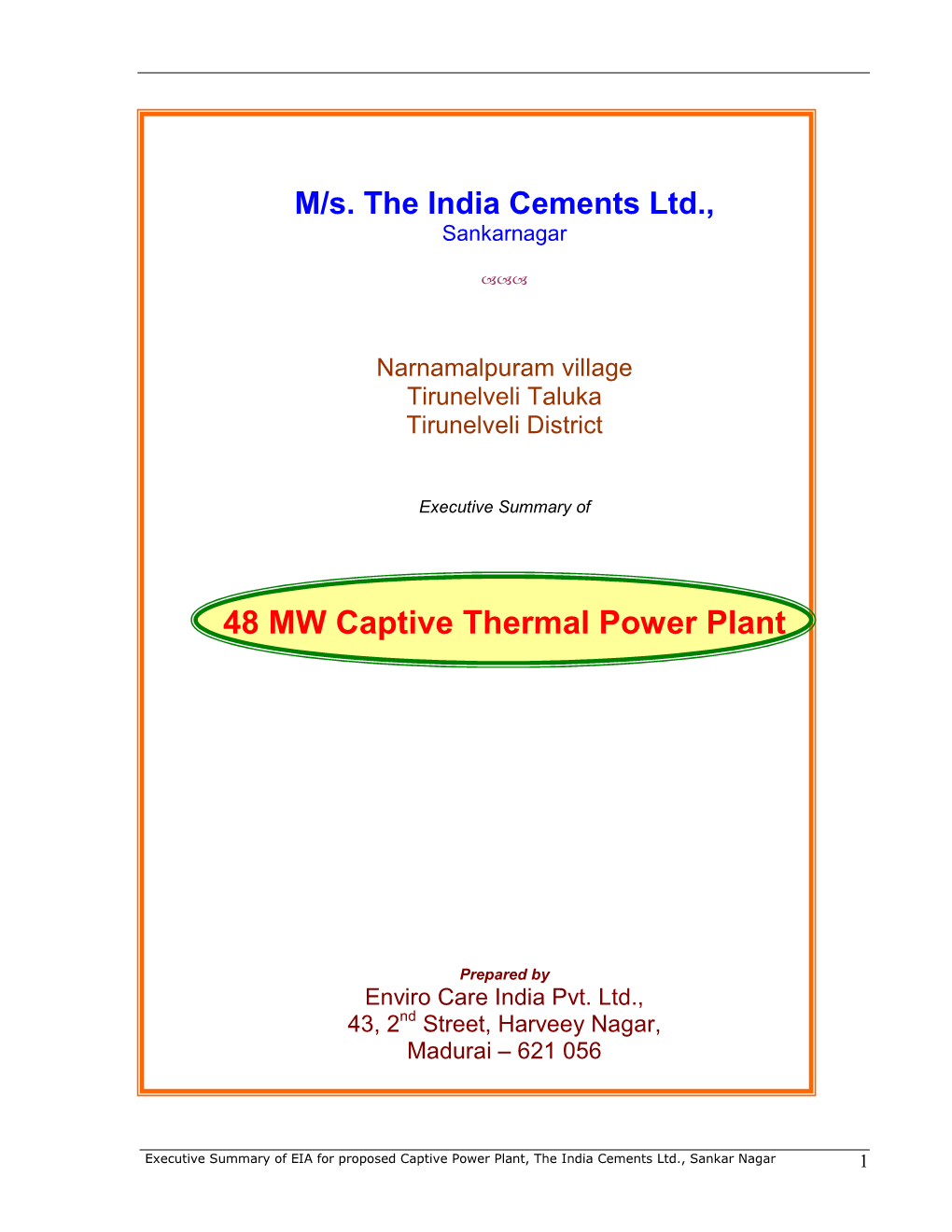 48 MW Captive Thermal Power Plant