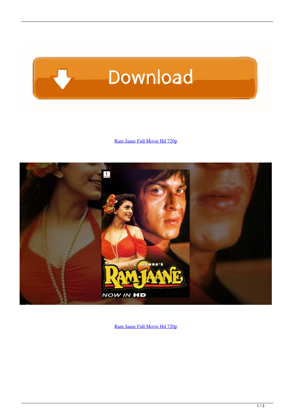 Ram Jaane Full Movie Hd 720P