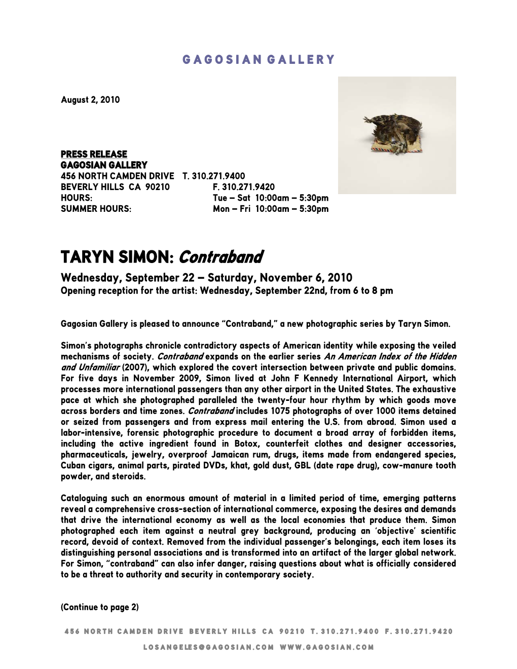 TARYN SIMON: Contraband