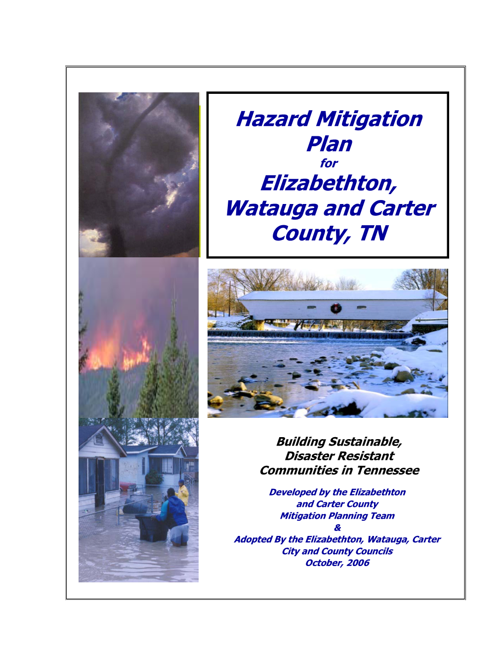 Hazard Mitigation Plan Elizabethton, Watauga and Carter County, TN