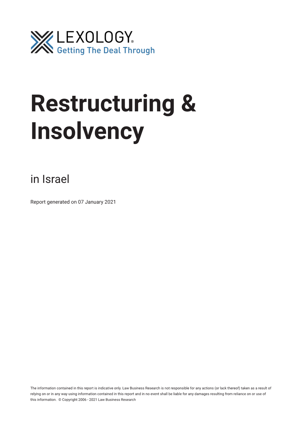 Restructuring & Insolvency in Israel
