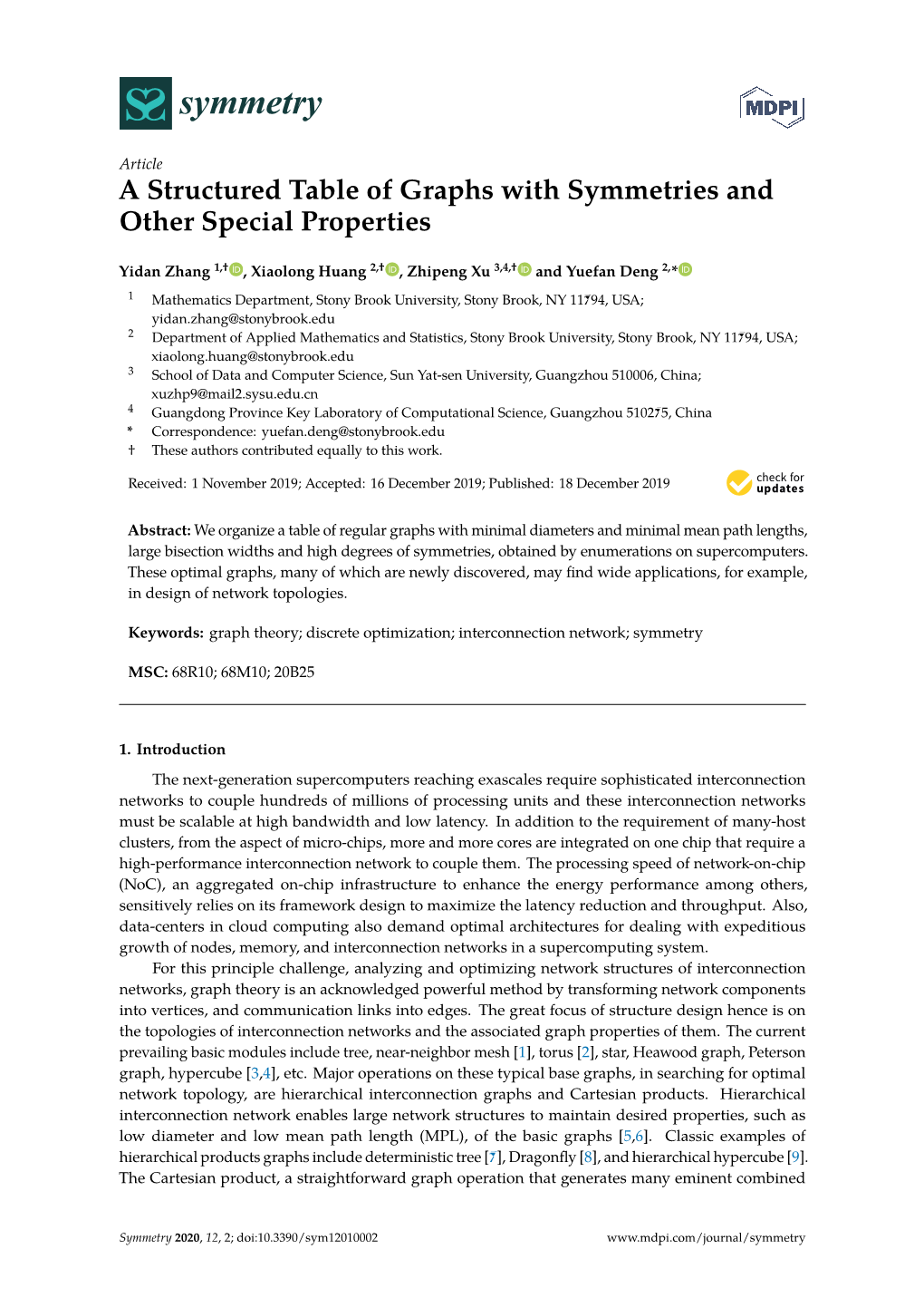 A Structured Table of Graphs with Symmetries and Other Special Properties