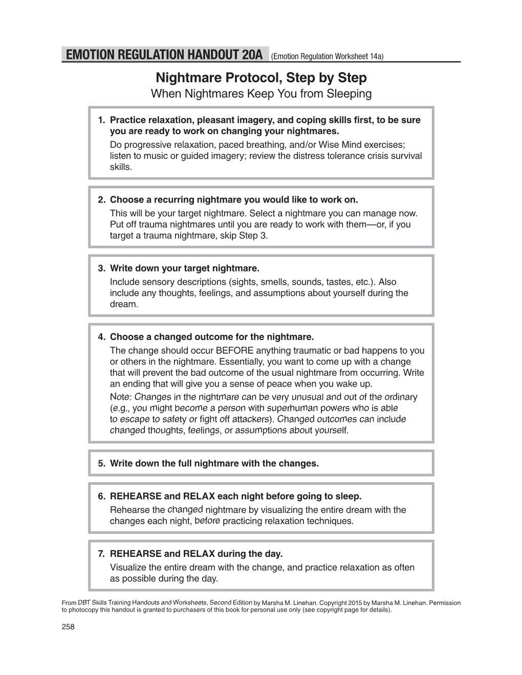 Nightmare Protocol, Step by Step When Nightmares Keep You from Sleeping