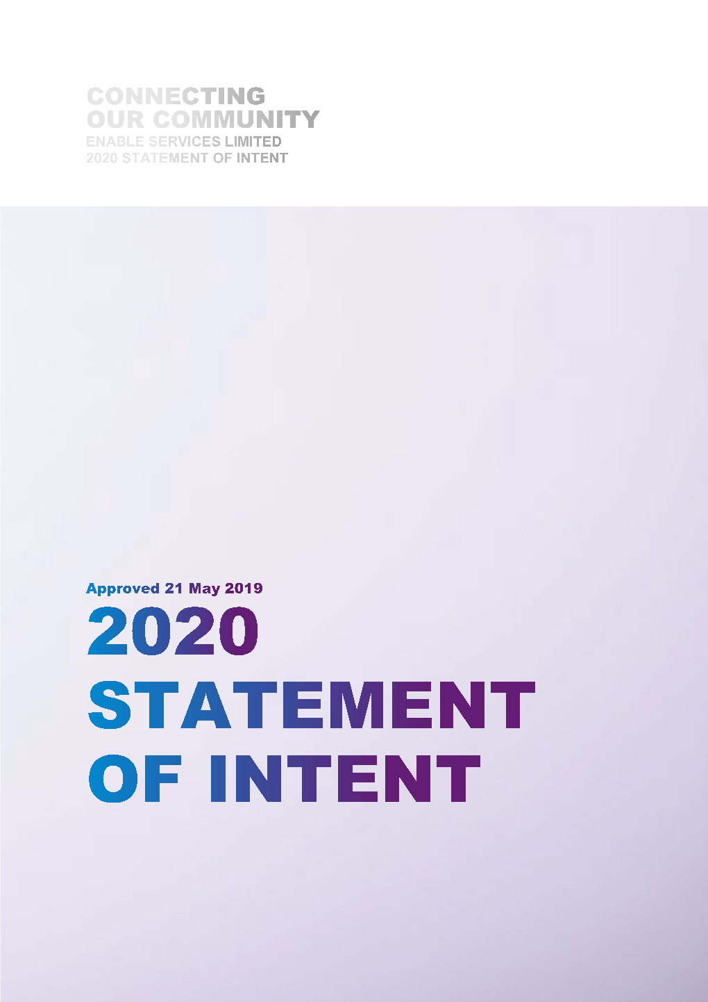 2020 Statement of Intent