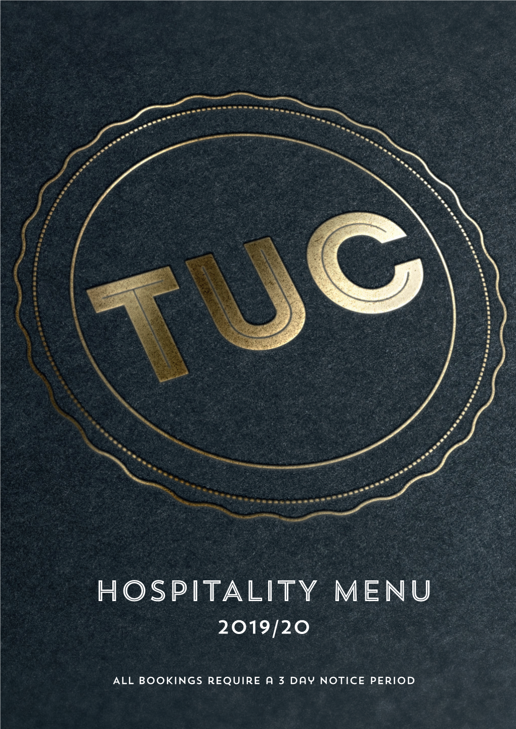 Hospitality Menu 2019/20