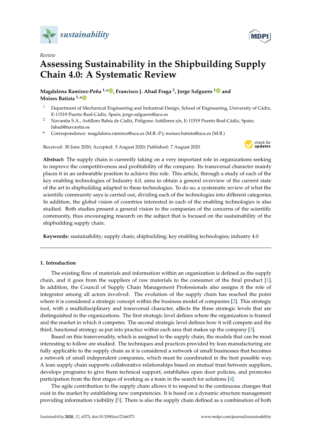 Assessing Sustainability in the Shipbuilding Supply Chain 4.0: a Systematic Review