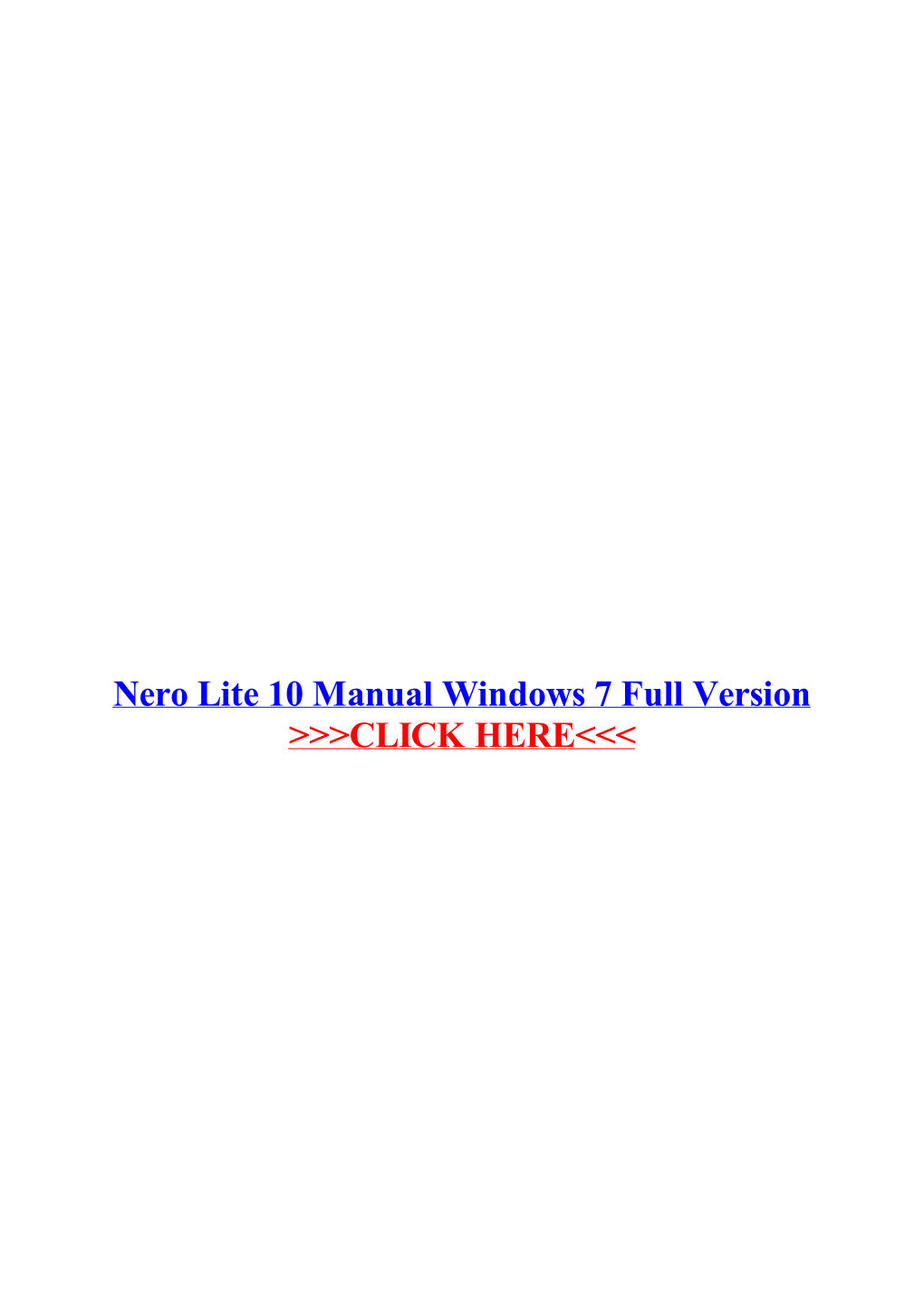 Nero Lite 10 Manual Windows 7 Full Version