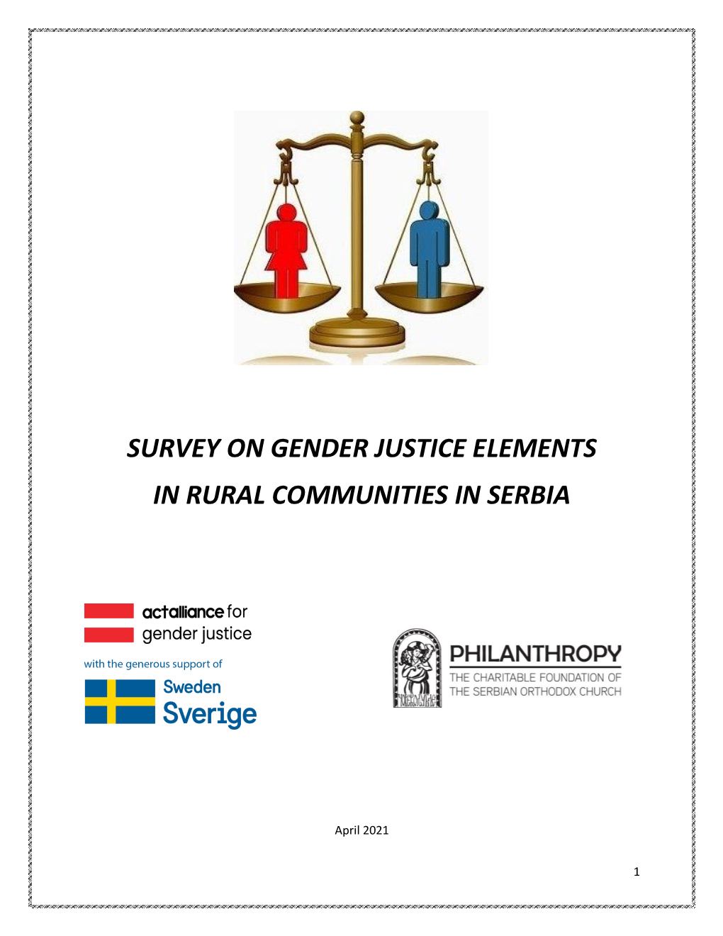 Survey on Gender Justice Elements in Rural Communities in Serbia