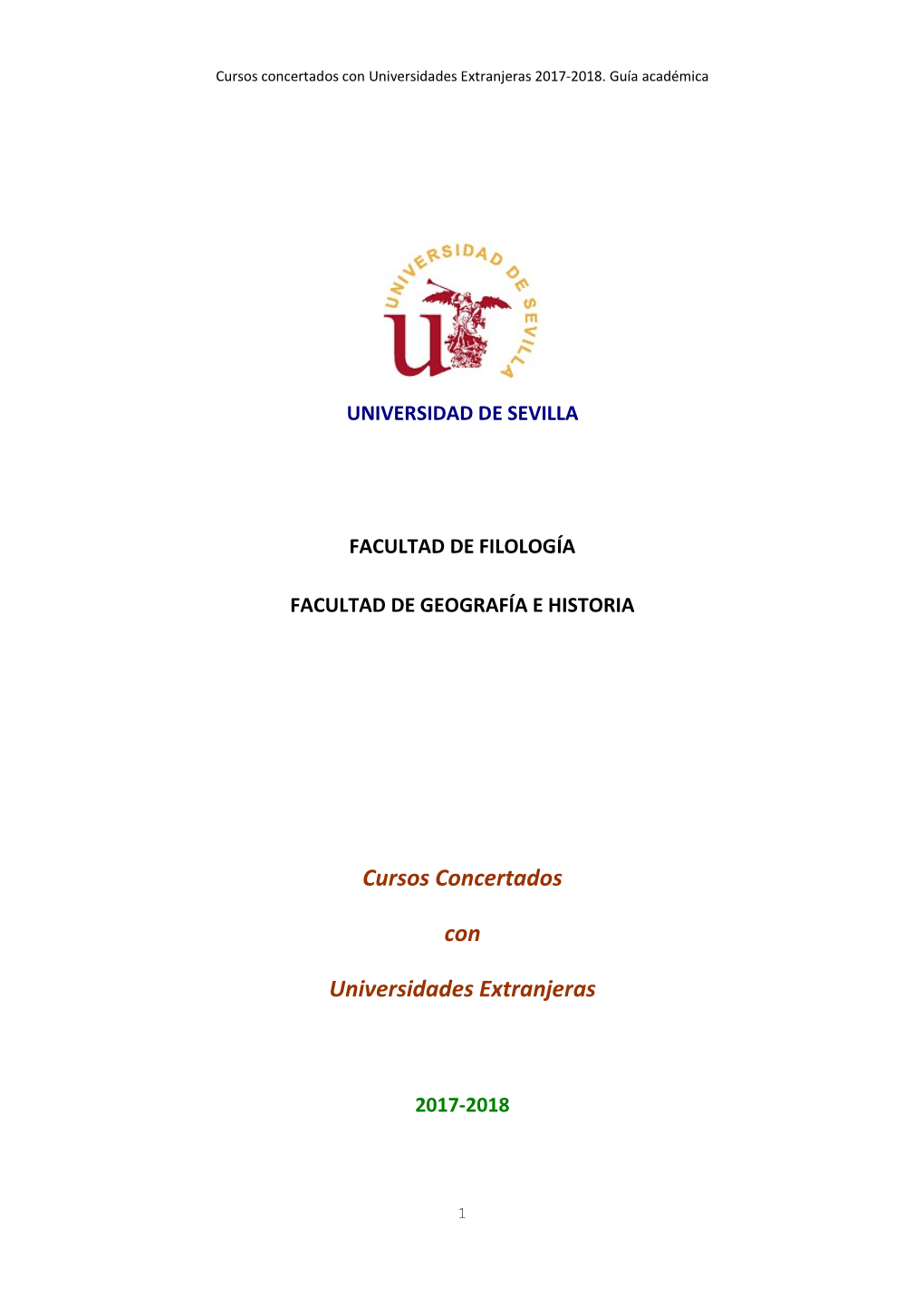 Cursos Concertados Con Universidades Extranjeras 2017-2018