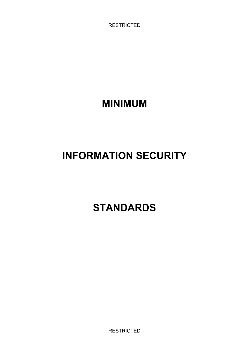 Minimum Information Security Standards