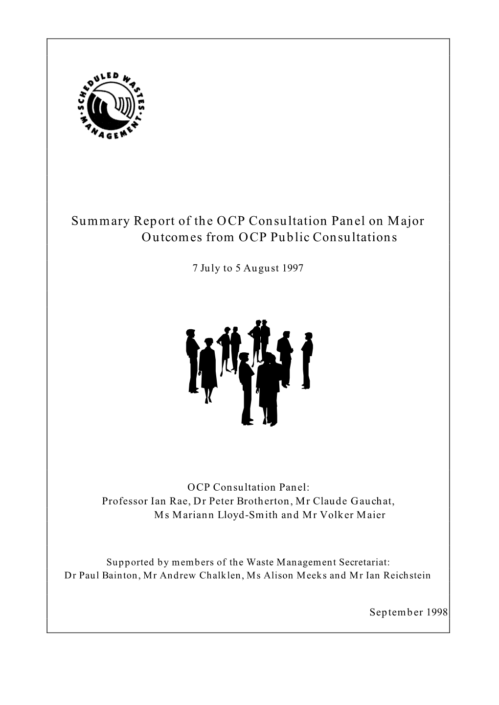 Summary Report of the OCP Consultation Panel on Major Outcomes from OCP Public Consultations