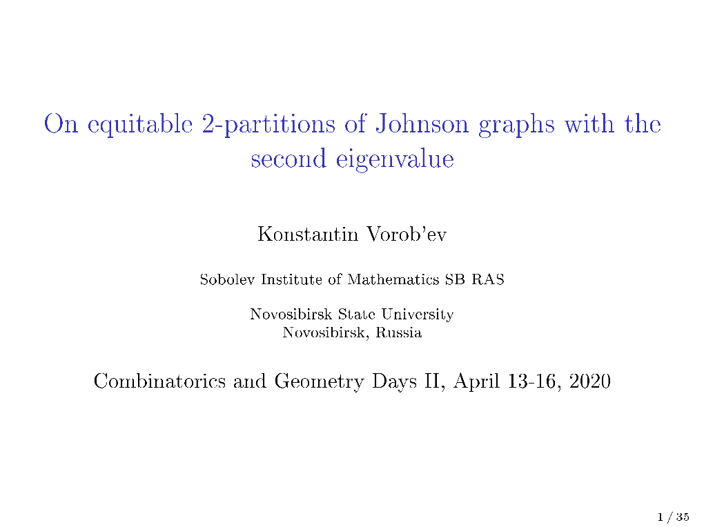 On Equitable 2-Partitions of Johnson Graphs with the Second Eigenvalue