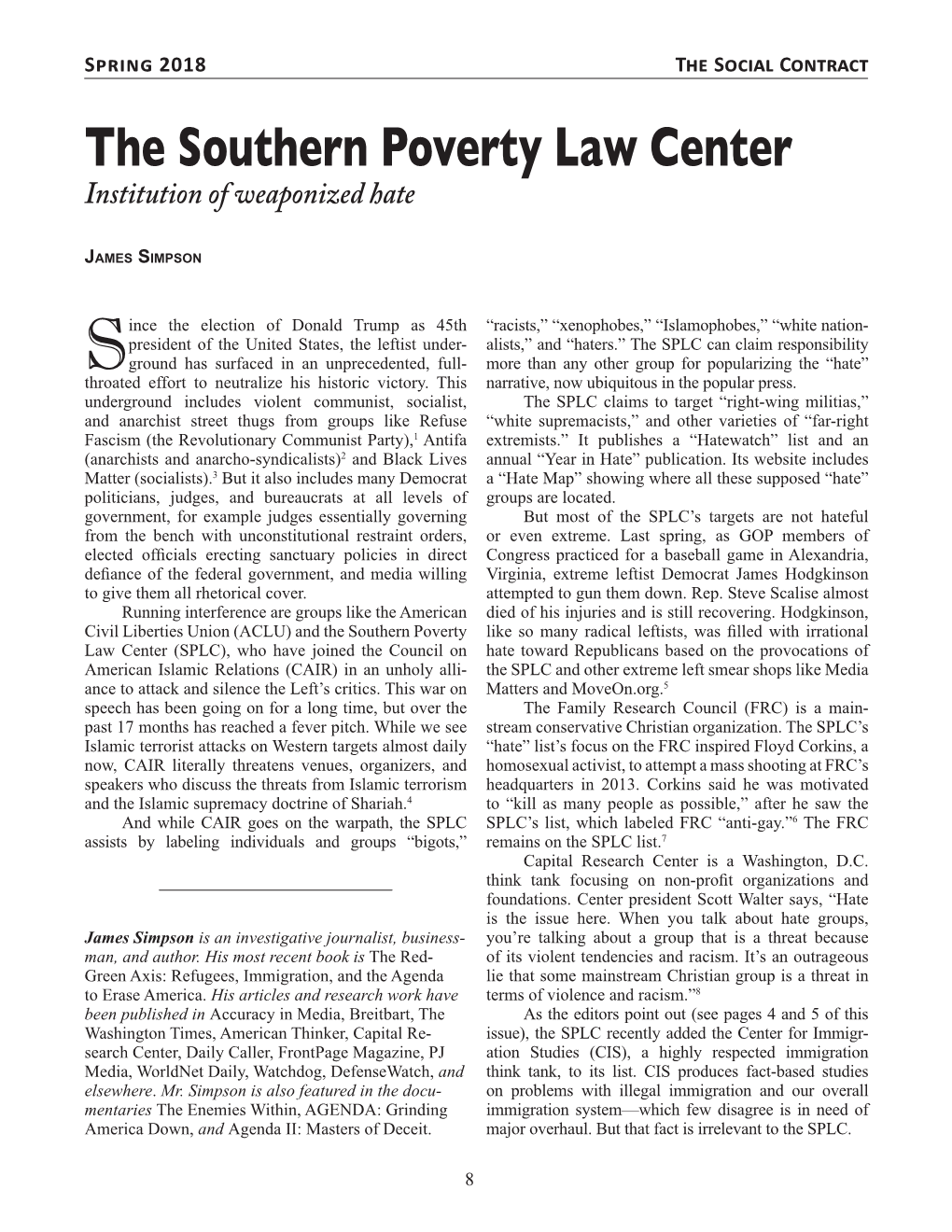 The Southern Poverty Law Center Institution of Weaponized Hate