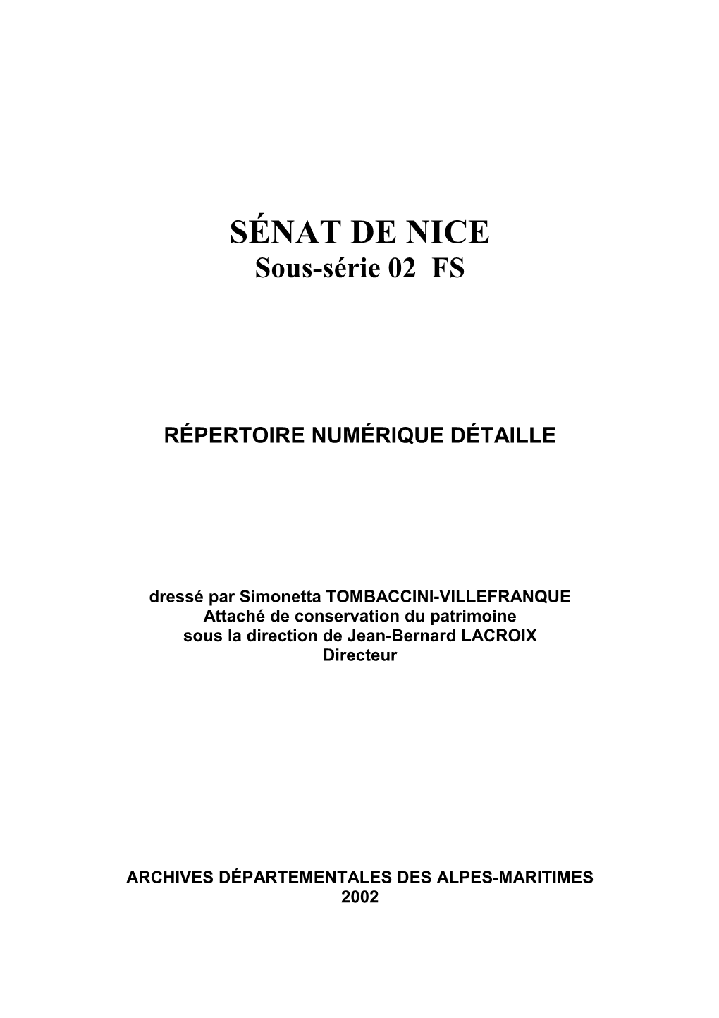 Senat De Nice