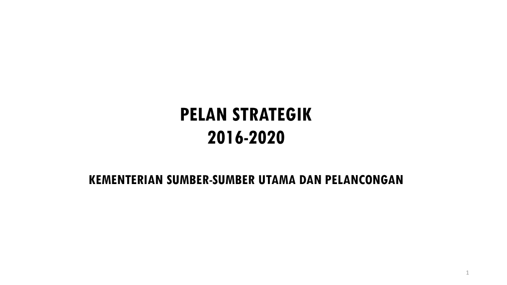 Pelan Strategik 2016-2020