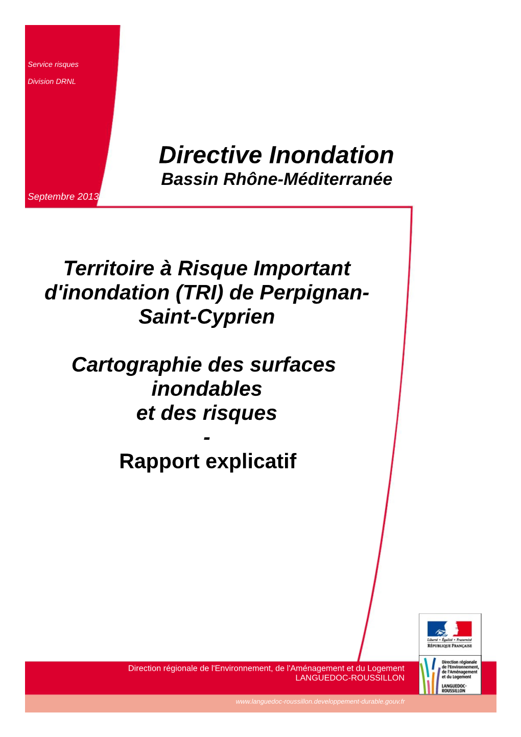 Directive Inondation Bassin Rhône-Méditerranée Septembre 2013